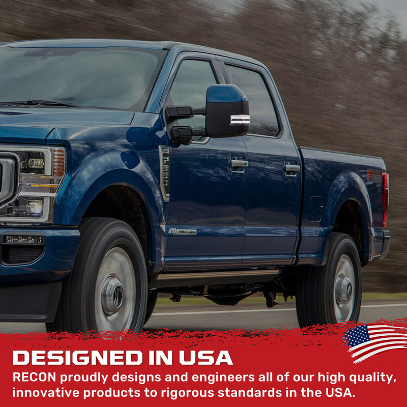 Ford 17-25 Super Duty White DRL LED Side Mirror Lenses - Multiple Lens