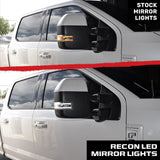 Ford 17-25 Super Duty White DRL LED Side Mirror Lenses - Multiple Lens