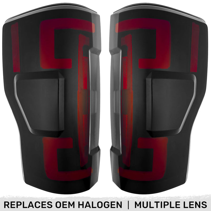 Ford Super Duty 17-19 Ultra Bright OLED Tail Lights (Replaces Factory/OEM Halogen) - Multiple Lens