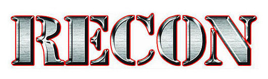 18" RECON Logo Windshield Adhesive Decal - Steel Silver