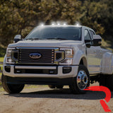 Ford Super Duty 17-25 5-Piece Cab Roof Light Set 2-Way Front & Rear Facing Ultra High-Power LEDs Multiple Lens & Colors - (ATTN: For models that DID NOT come with factory cab roof lights)