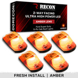 Ford Super Duty 17-25 5-Piece Cab Roof Light Set 2-Way Front & Rear Facing Ultra High-Power LEDs Multiple Lens & Colors - (ATTN: For models that DID NOT come with factory cab roof lights)