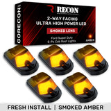Ford Super Duty 17-25 5-Piece Cab Roof Light Set 2-Way Front & Rear Facing Ultra High-Power LEDs Multiple Lens & Colors - (ATTN: For models that DID NOT come with factory cab roof lights)