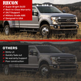 Ford Super Duty 17-25 5-Piece Cab Roof Light Set 2-Way Front & Rear Facing Ultra High-Power LEDs Multiple Lens & Colors - (ATTN: For models that DID NOT come with factory cab roof lights)
