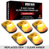 Ford Super Duty 17-22 5-PC Cab Roof Light Set 2-Way Front & Rear Facing Ultra High-Power LEDs (Replaces Factory/OEM Cab Lights Only) - Multiple Options