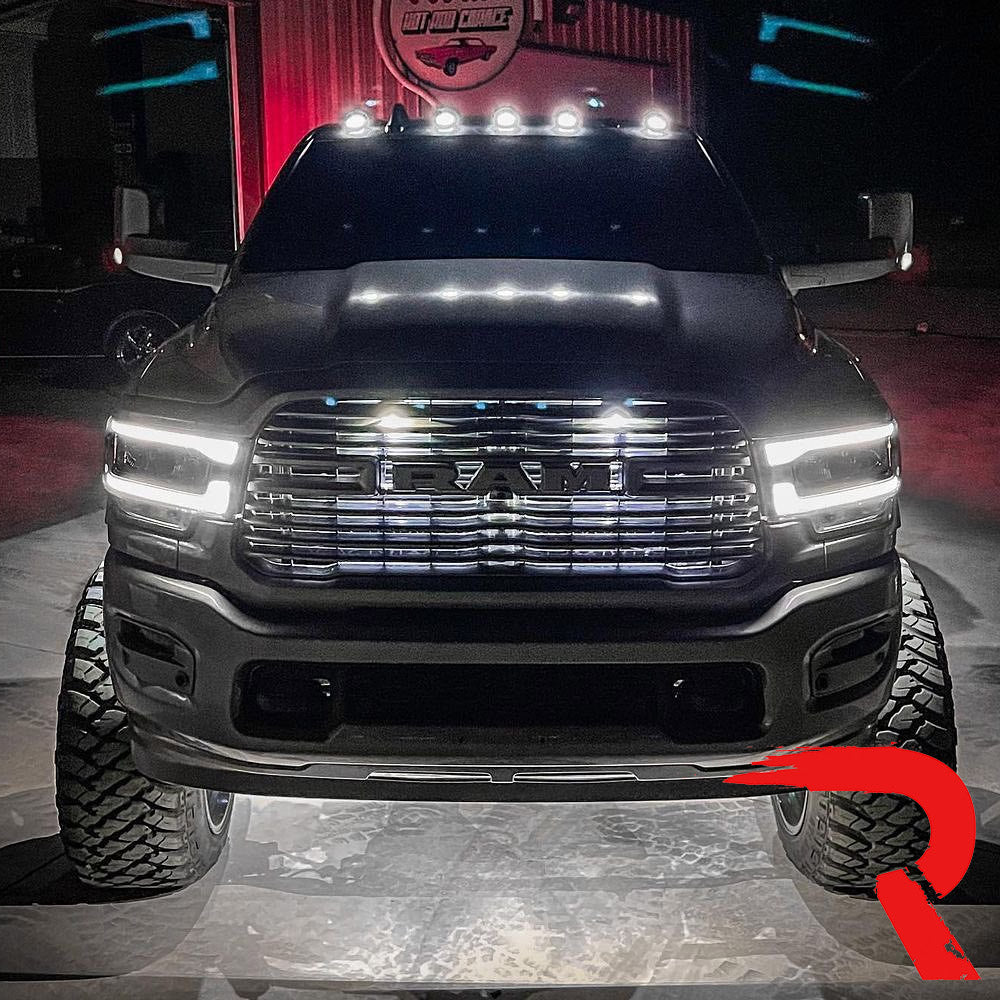Dodge RAM HD 2500/3500 19-25 5 Piece Cab Roof Light Set 2-Way Front & Rear Facing Ultra High-Power LEDs Multiple Lens & Colors