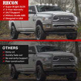 Dodge RAM HD 2500/3500 19-25 5 Piece Cab Roof Light Set 2-Way Front & Rear Facing Ultra High-Power LEDs Multiple Lens & Colors