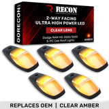 Dodge RAM HD 2500/3500 19-25 5 Piece Cab Roof Light Set 2-Way Front & Rear Facing Ultra High-Power LEDs Multiple Lens & Colors