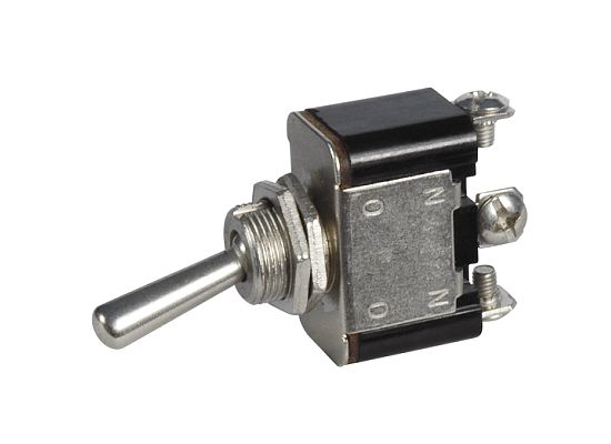 25 AMP @ 12 Volt S.P.D.T. Heavy Duty On/ON Marine Toggle Switch with Three Screw Terminals TekShack