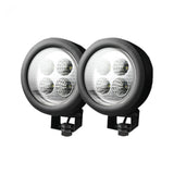 1800 Lumen Driving Light Kit 12W 6500K 4 LEDs Chrome Circle Housing Clear