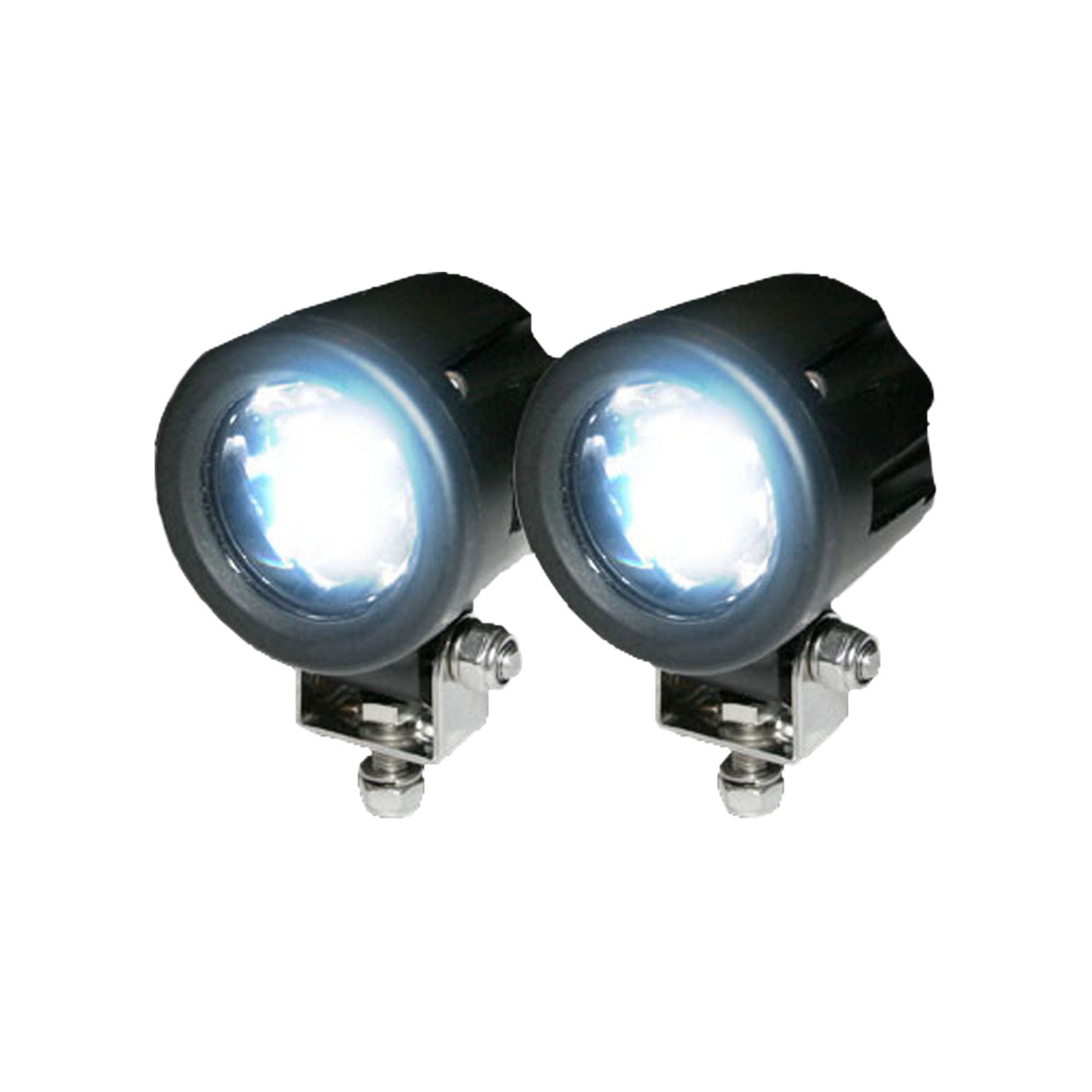 High-Power 3000 Lumen Driving Light Kit 6000K LEDs Chrome Circle Housing Clear