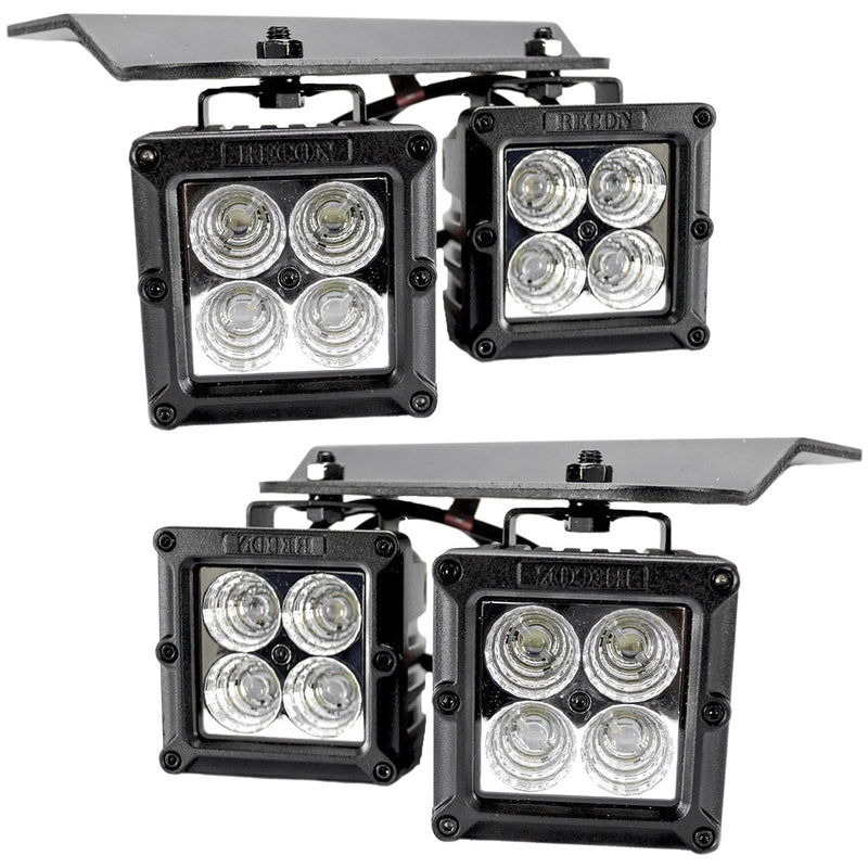 Ford SVT Raptor 10-14 Ultra Bright Dual Beam Spot & Flood LED Driving & Fog Lights 4-Pc Kit - White