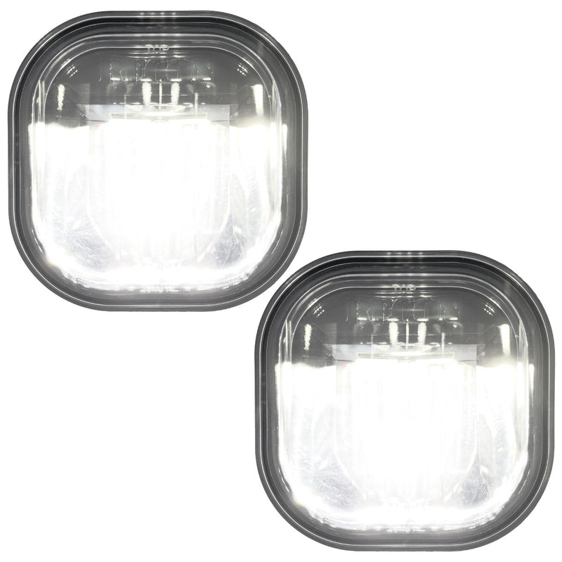 Ford Super Duty 11-16 Ultra Bright White LED Fog Lights 2-Pc Kit (Replaces Factory Fog Lights) - Multiple Lens