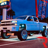 Universal 4-PC Ultra Bright RGB Multicolor CREE LED Underbody Rock Lights Bluetooth Control