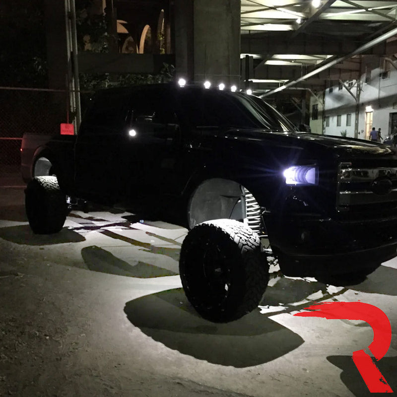 Universal 4-PC Ultra Bright RGB Multicolor CREE LED Underbody Rock Lights Bluetooth Control