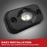 Universal 4-PC Ultra Bright CREE LED Underbody Rock Lights - Multiple Colors