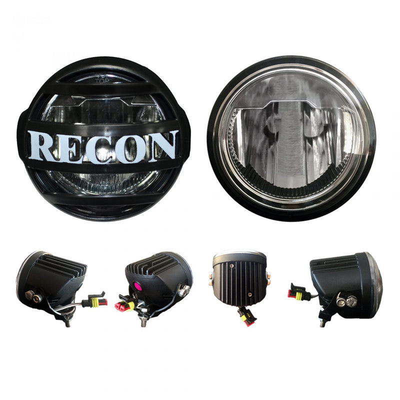 3" Driving Light Kit LED w/ Complete Wiring Hardware & RECON Rock Guard