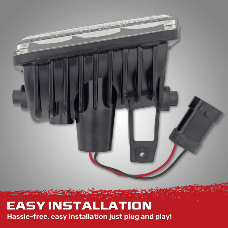 Ford F150 15-20 (Excluding Raptor) Ultra Bright White LED Fog Lights (Replaces Factory Fog Lights) - Smoked Black