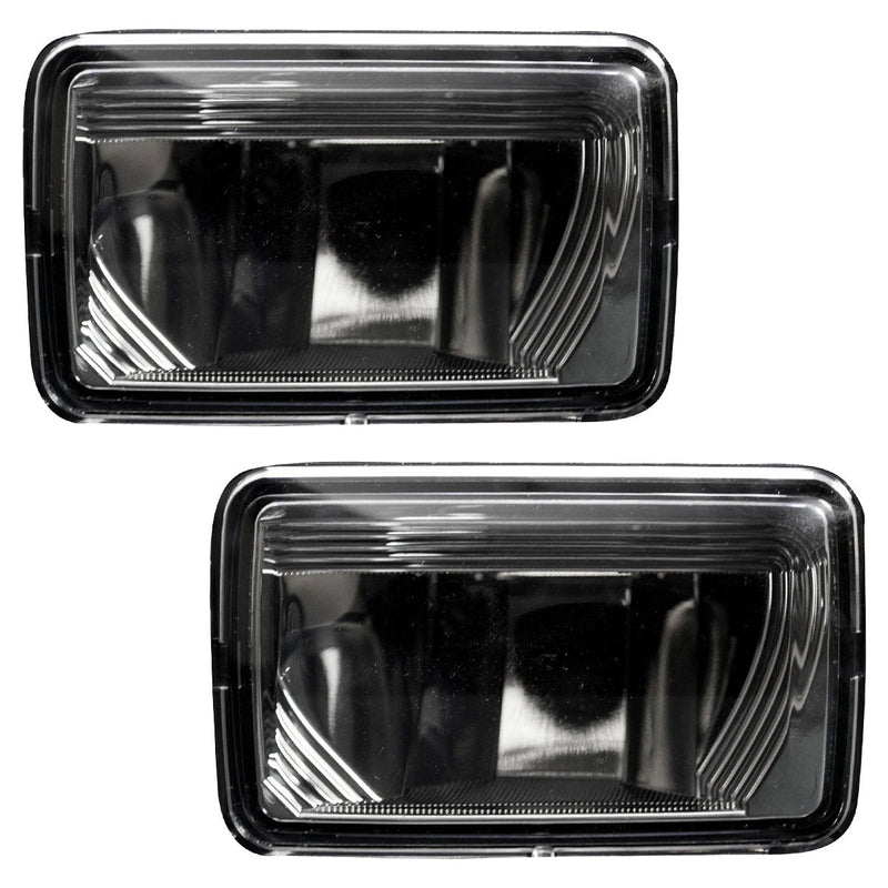 Ford F-150 15-20 (Excluding Raptor) Ultra Bright 2-Function White LED Fog Lights w/ Amber Turn Signals (Replaces Factory Fog Lights) - Smoked Black