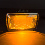 Ford F-150 15-20 (Excluding Raptor) Ultra Bright 2-Function White LED Fog Lights w/ Amber Turn Signals (Replaces Factory Fog Lights) - Smoked Black