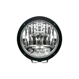6" Round 6,250K HID Driving Light Four 6,250K LED Daytime Running Lights Chrome Internal Housing