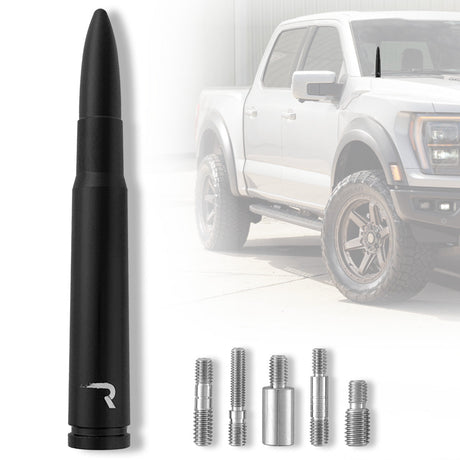 .50 Cal Bullet Antenna (Fits OEM Factory Threaded Antenna) Multiple Colors