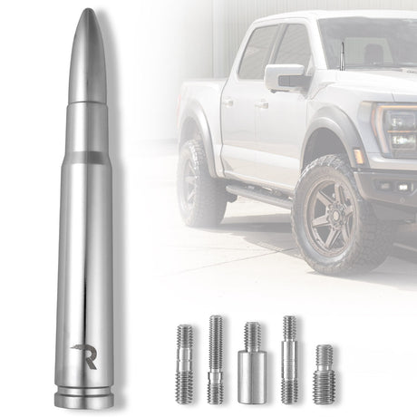 .50 Cal Bullet Antenna (Fits OEM Factory Threaded Antenna) Multiple Colors