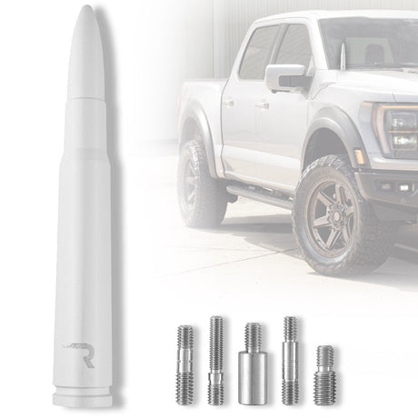 .50 Cal Bullet Antenna (Fits OEM Factory Threaded Antenna) Multiple Colors