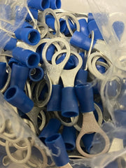 Blue 16-14 Gauge Wire Ring Terminals Vinyl Connectors Eyelet - YOU CHOOSE SIZE - Unbranded