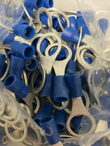 Blue 16-14 Gauge Wire Ring Terminals Vinyl Connectors Eyelet - YOU CHOOSE SIZE - Unbranded