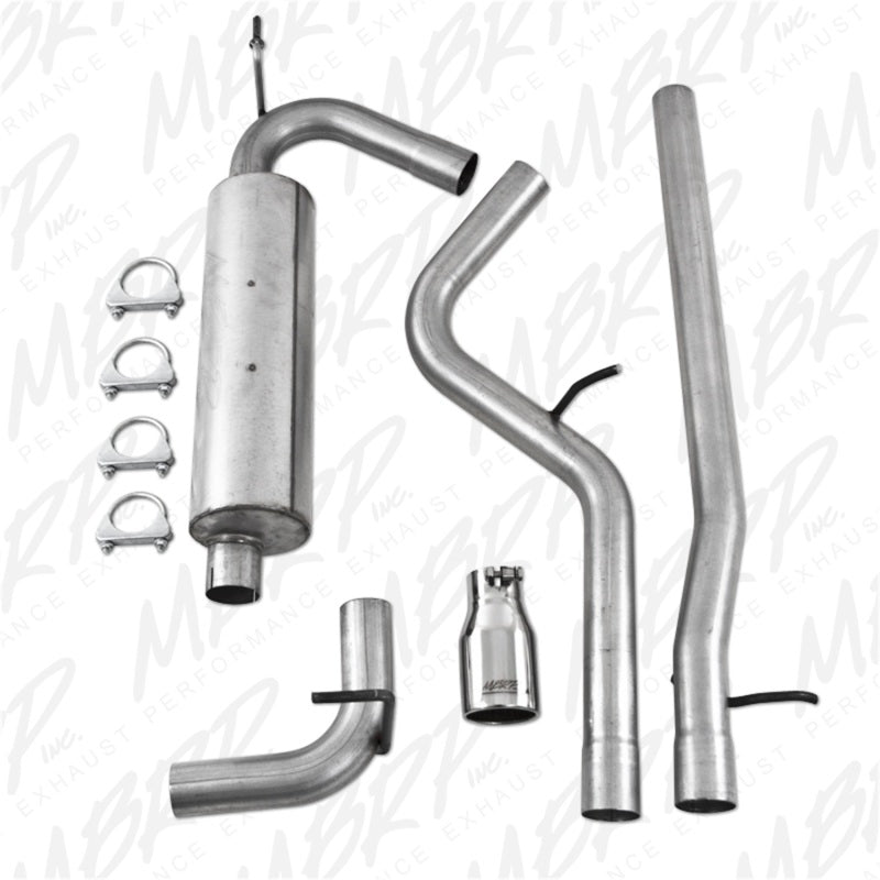 MBRP 2007-2009 Jeep Wrangler 4 portes 3,8 L V6 Cat Back Single