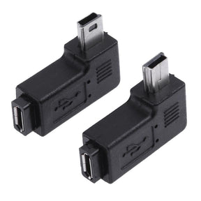 Micro USB Female to Mini USB Male 270° Adapter TekShack