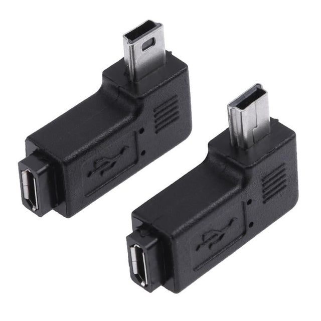 Micro USB Female to Mini USB Male 270° Adapter TekShack