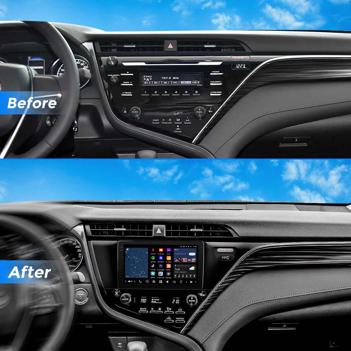 VISION 10” Custom-Fit Car Stereo for Toyota Camry 2018-2020