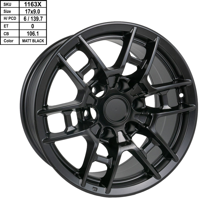 17 Inch TRD Rims – Matte Black Toyota Style Wheel (1 Pc)