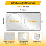 Trucktok Specially Customized  Universal Windshield Sunshade Summer Interior Cooler Auto Sun Protector TruckTok
