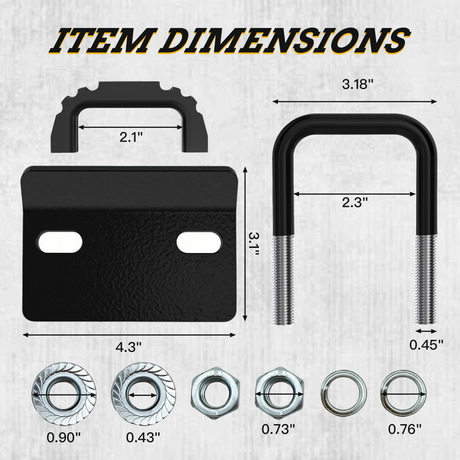 Trucktok 2" Hitch with Ball 50,600 lbs Strength & Shackle Key Lock TruckTok
