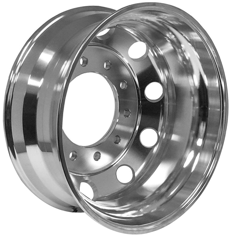 22.5x8.25 Truck Wheels 4pcs Forged Aluminum Rims $238 each BULK PRICE Machined Bright Hub-Piloted