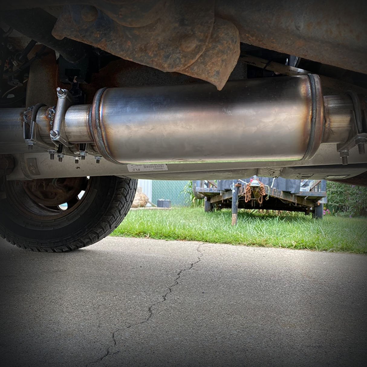 TruckTok 4" Stainless Steel Muffler 20" Overall Length for Diesel Exhaust Generic TruckTok