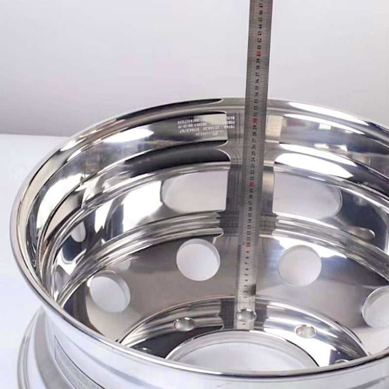 22.5x8.25 Truck Wheels 4pcs Forged Aluminum Rims $235 each BULK PRICE Both-Side Polished Mirror Hub-Piloted
