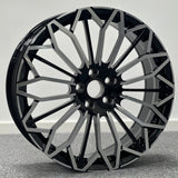 20 x 8.0 5x114.3 Black Machine Face 1 pc Lexus, Toyota Style Wheels