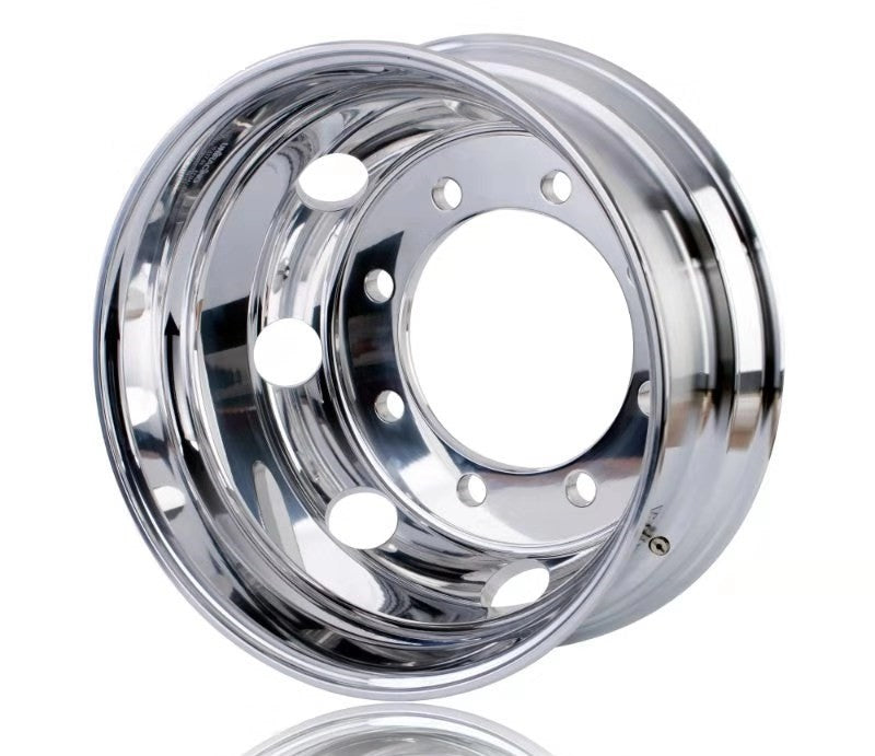 (Set of 8) 19.5 x 6.75 Truck Wheels Machined Bright BULK PRICE $317/pc 8pcs