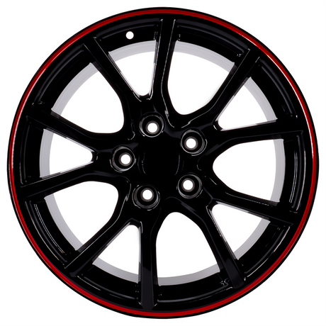 Honda Civic Wheel Rims 17x7.5 5x114.3 Type R Style  Red Lip Set of 4
