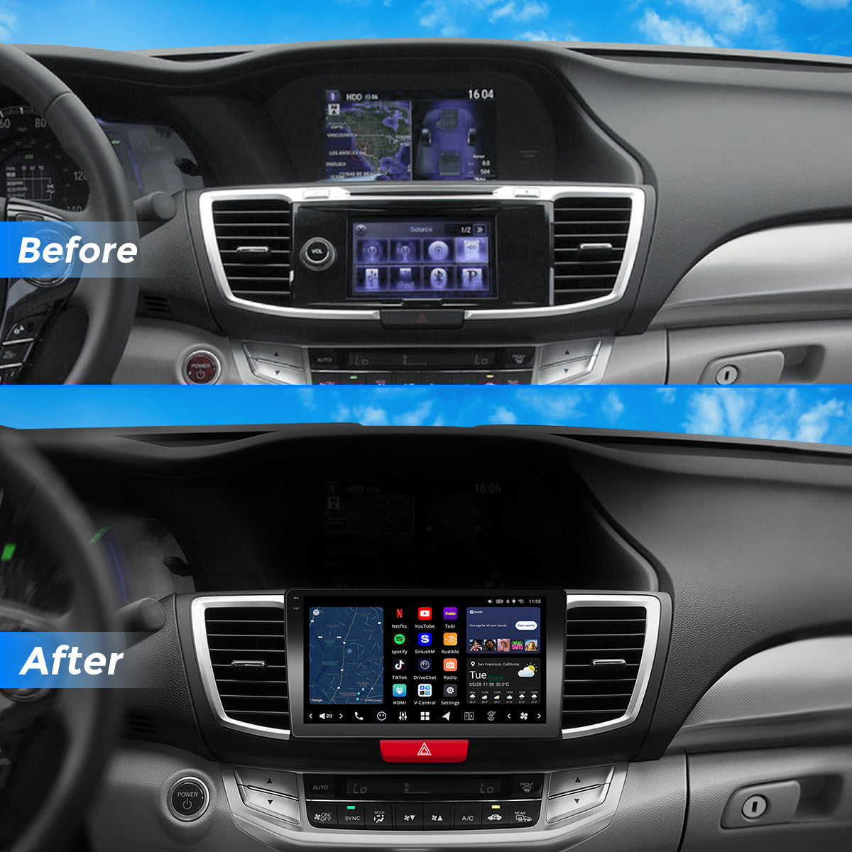 VISION 10” Custom-Fit Car Stereo for Honda Accord 2013-2015