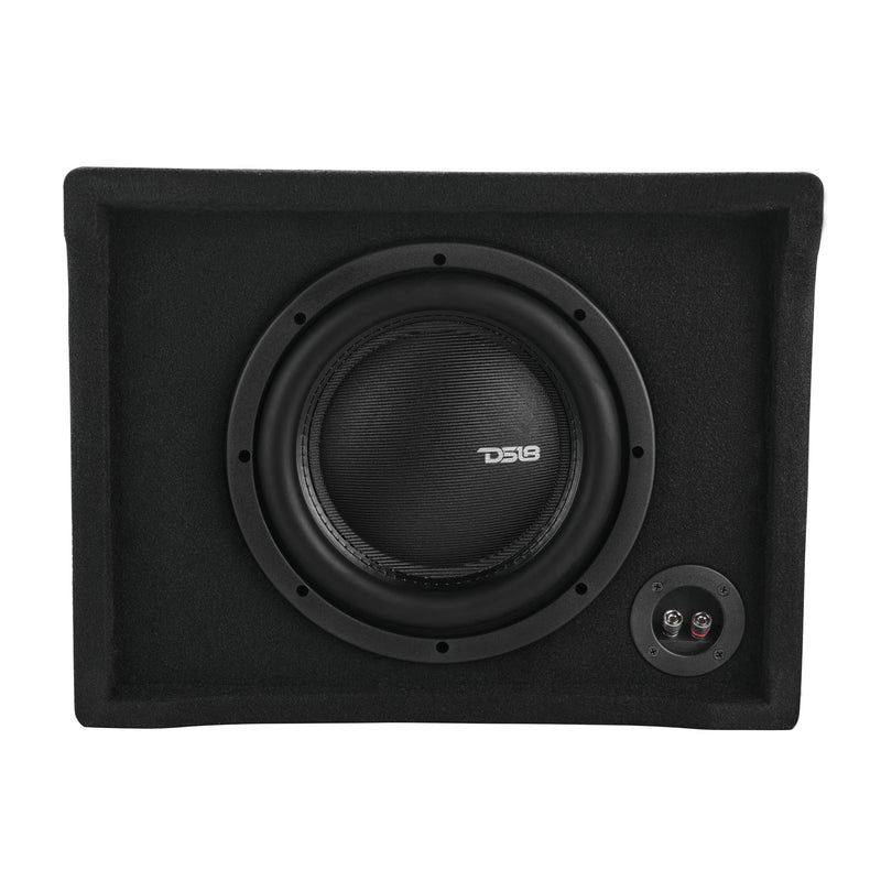 DFPU Under Seat 10” Shallow Subwoofer Enclosure | Sealed, Loaded, 600W RMS @ 2 Ohm
