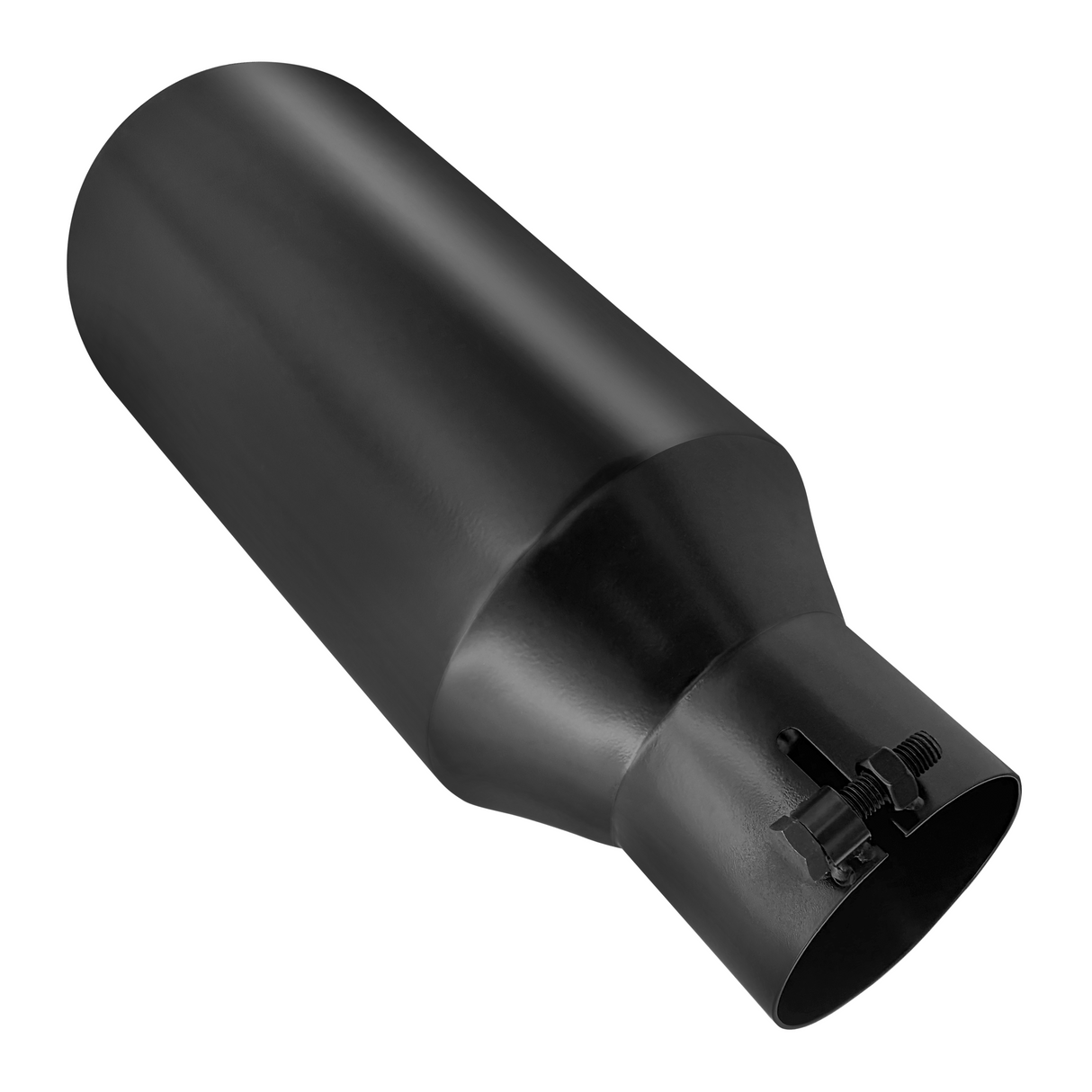 Trucktok 3" Inlet 5" Outlet 12" Overall Length Bolt On Exhaust Tailpipe Tip Black TruckTok