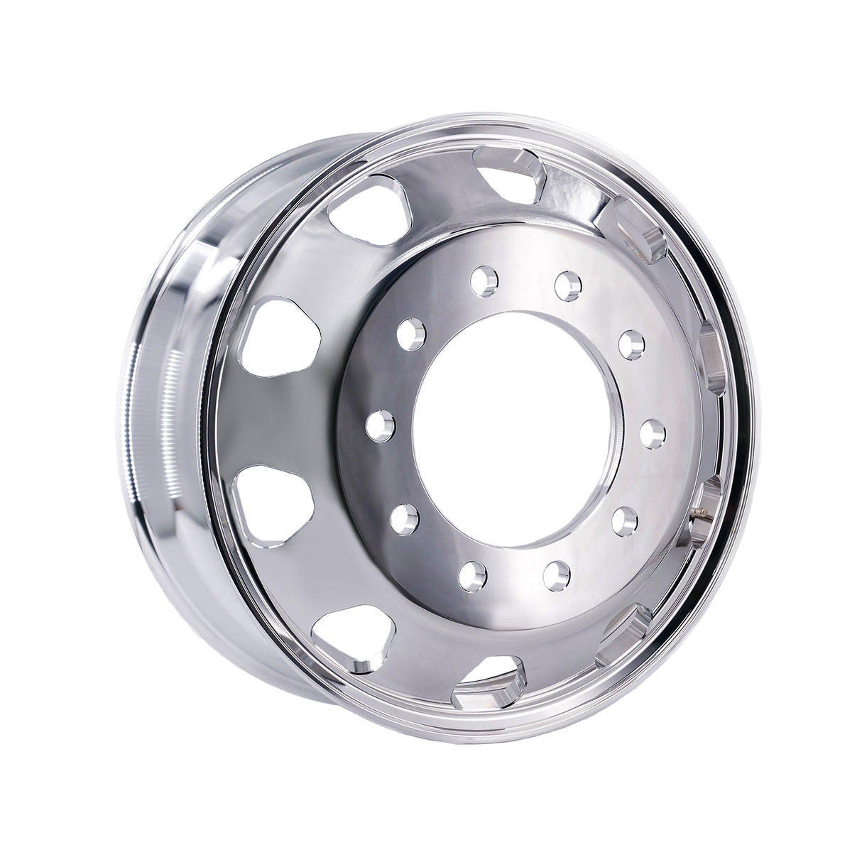 22.5 x 8.25 Kenworth Stylized Truck Wheels Forged Aluminum Rims Both-Side Polished Mirror 10 Holes