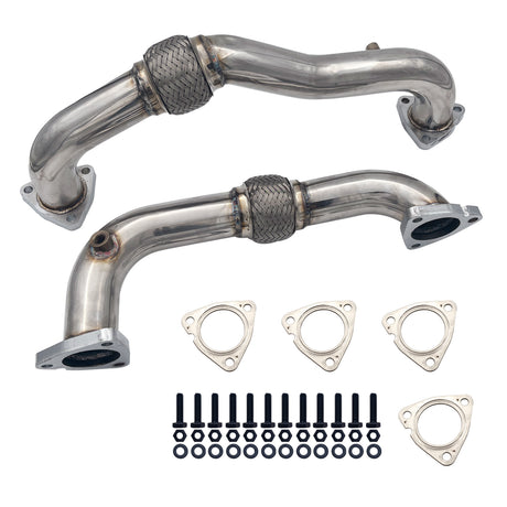 TruckTok 2008-2010 6.4L Ford Powerstork Exhaust Up Pipes & EGR Delete Plates Bypass TruckTok