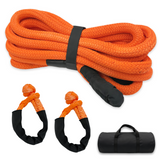 Trucktok 1" x 30ft Kinetic Recovery Rope Soft Shackle Series 35,000 lbs Break Strength TruckTok