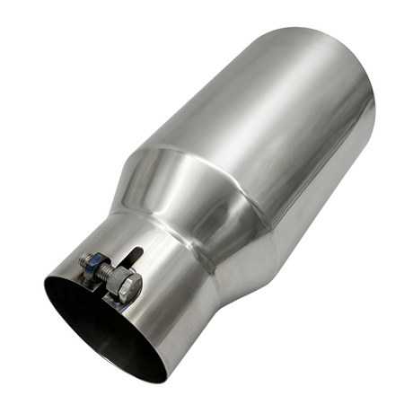 Trucktok 4" Inlet 6" Outlet 12" Overall Length Stainless Steel Bolt On Exhaust Tailpipe Tip TruckTok